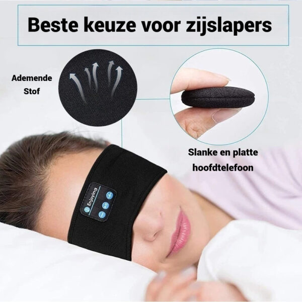 Slaapmasker Grijs_Zwart 2 Slaapmasker Zwart met Bluetooth