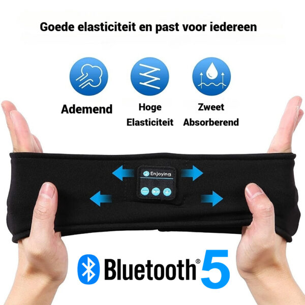 Slaapmasker Grijs_Zwart 4 Slaapmasker Zwart met Bluetooth