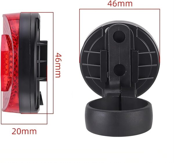 Rood Reflecterende Achterlamp + Tag Geschikt voor Android