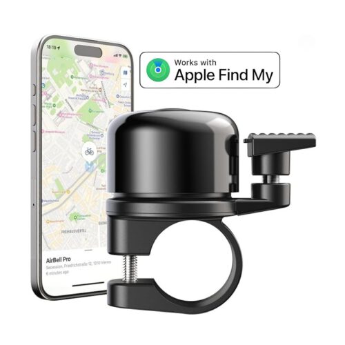 AirBell Pro Zwart + Tag Geschikt voor Apple