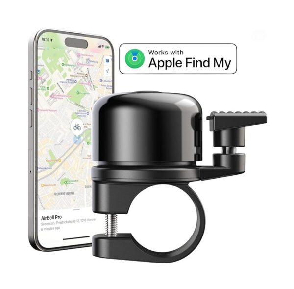 AirBell Pro Zwart + Tag Geschikt voor Apple