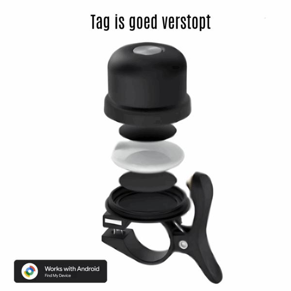 AirBell Pro Zwart + Tag Geschikt voor Android