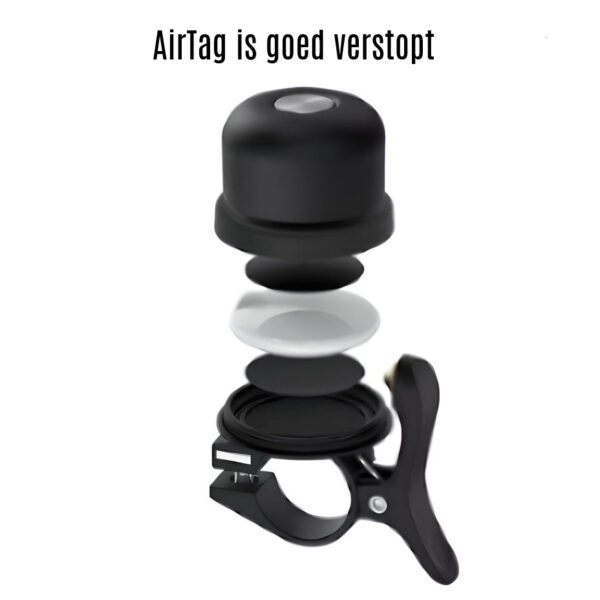 AirBell Pro Zwart + Tag Geschikt voor Apple