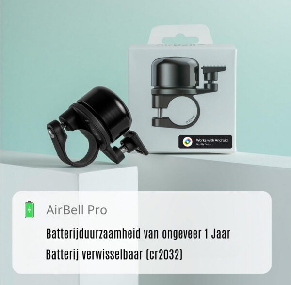AirBell Pro Zwart + Tag Geschikt voor Android
