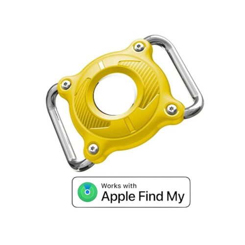Taghouder voor Halsband of Tas geschikt voor Apple Geel