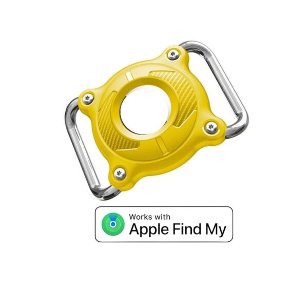 Taghouder voor Halsband of Tas geschikt voor Apple Geel
