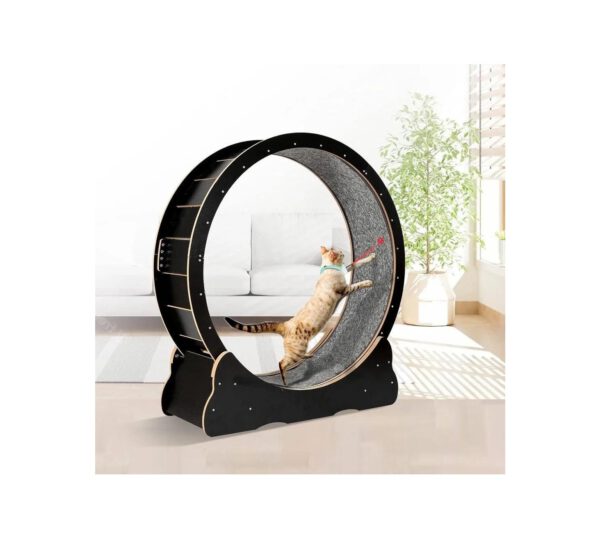 Loopwiel Hout Zwart XL