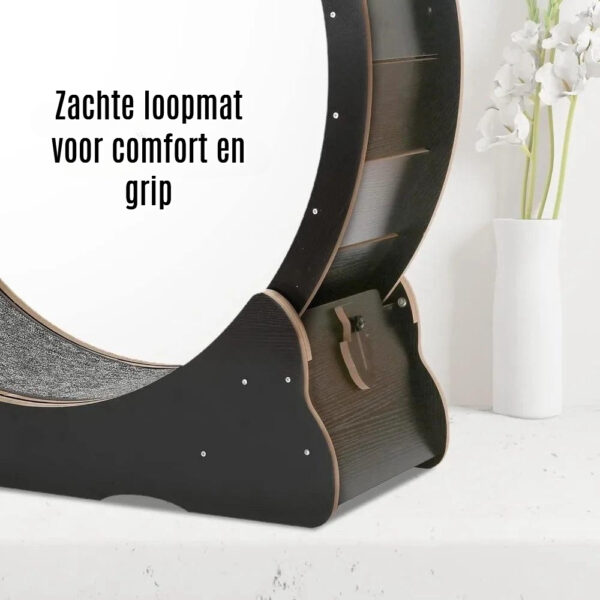 Loopwiel Hout Zwart XL
