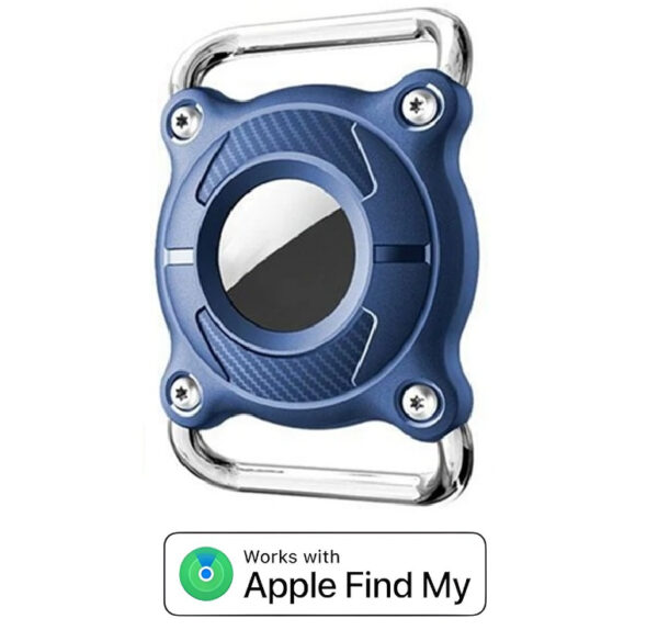 Taghouder voor Halsband Blauw Apple Taghouder voor Halsband of Tas Blauw Geschikt voor Apple Find My