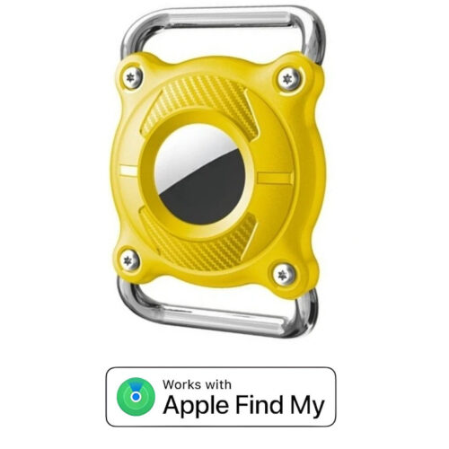 Taghouder voor Halsband Geel Apple Taghouder voor Halsband of Tas Geel Geschikt voor Apple Find My