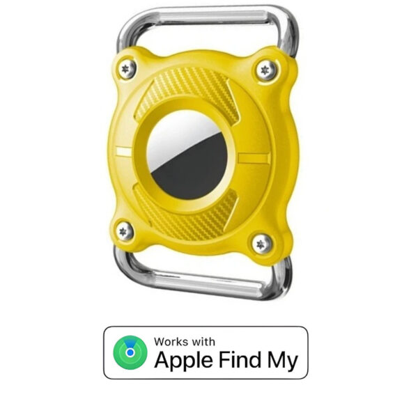 Taghouder voor Halsband Geel Apple Taghouder voor Halsband of Tas Geel Geschikt voor Apple Find My