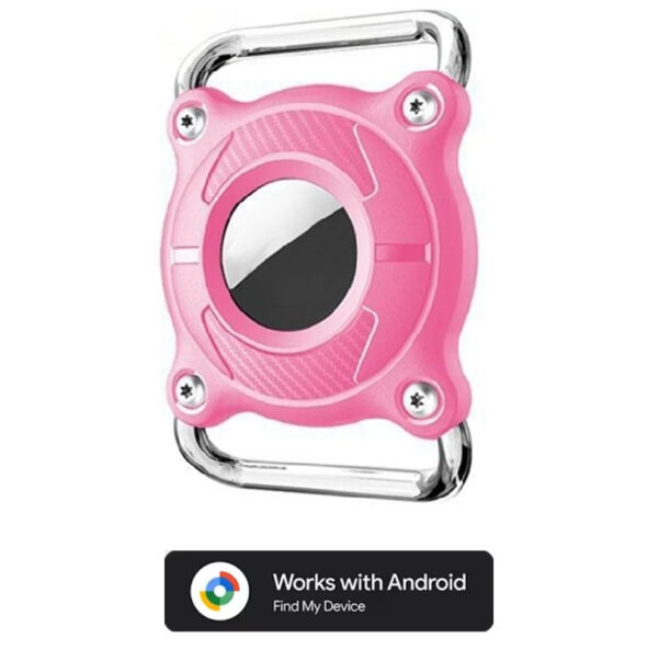 Taghouder voor Halsband Roze Android Taghouder voor Halsband of Tas Roze Geschikt voor Android Find My Device
