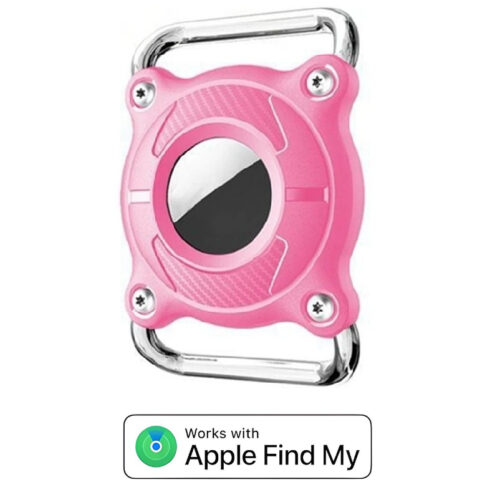 Taghouder voor Halsband Roze Apple Taghouder voor Halsband of Tas Roze Geschikt voor Apple Find My