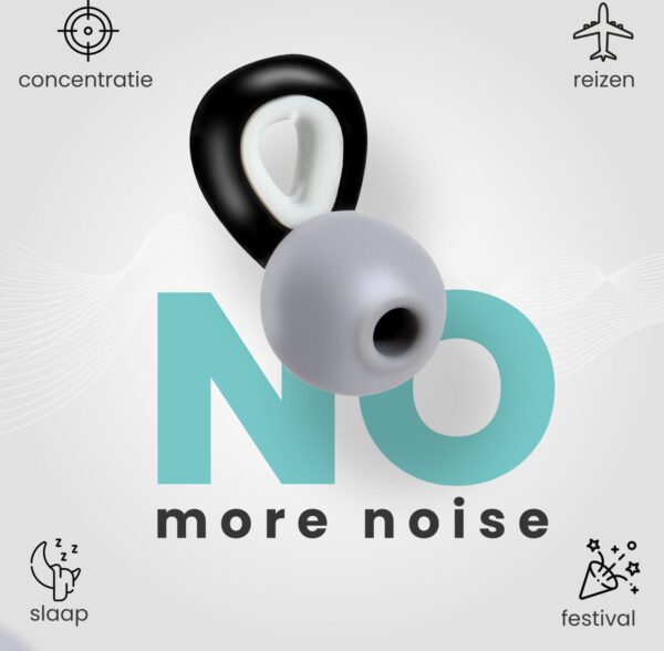 1200x1175 Oordopjes tegen geluidsoverlast of snurkers Zwart