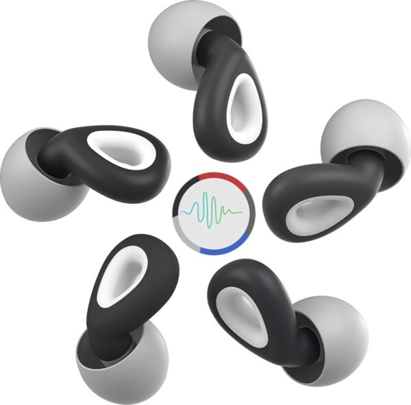 1200x1183 Oordopjes tegen geluidsoverlast of snurkers Zwart