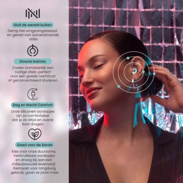 1200x1200 Oordopjes tegen geluidsoverlast of snurkers Zwart