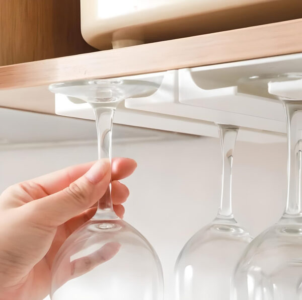 Wijnglazenhouder Wit Dubbele Rij